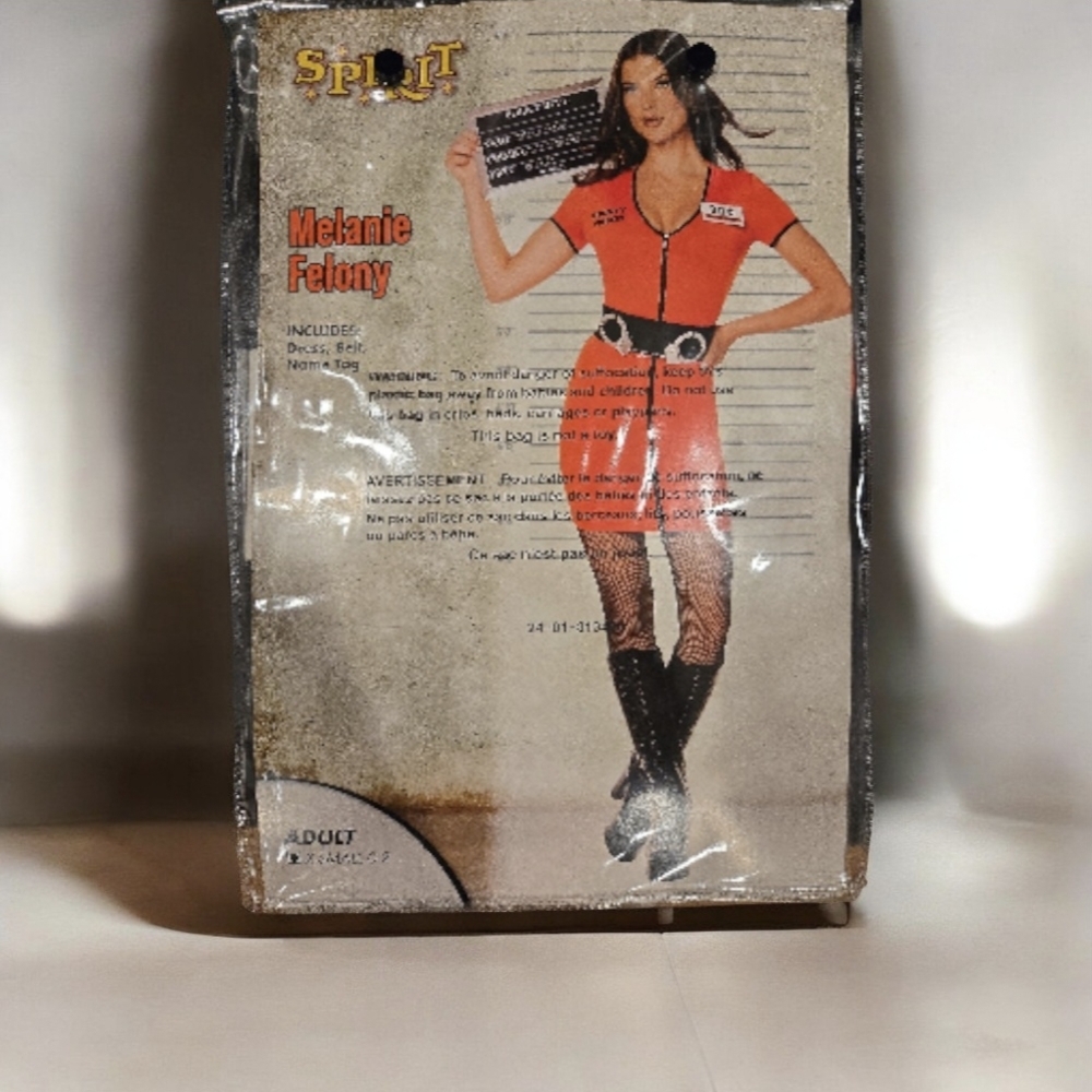 Spirit Halloween Melanie Felony Halloween Costume Prisoner Adult Size XS